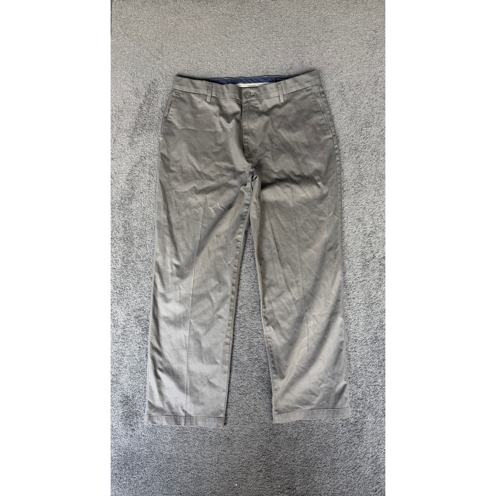 Dockers Mens Signature Khaki Classic Fit Gray Flex Comfort Chino Pants 36x29
